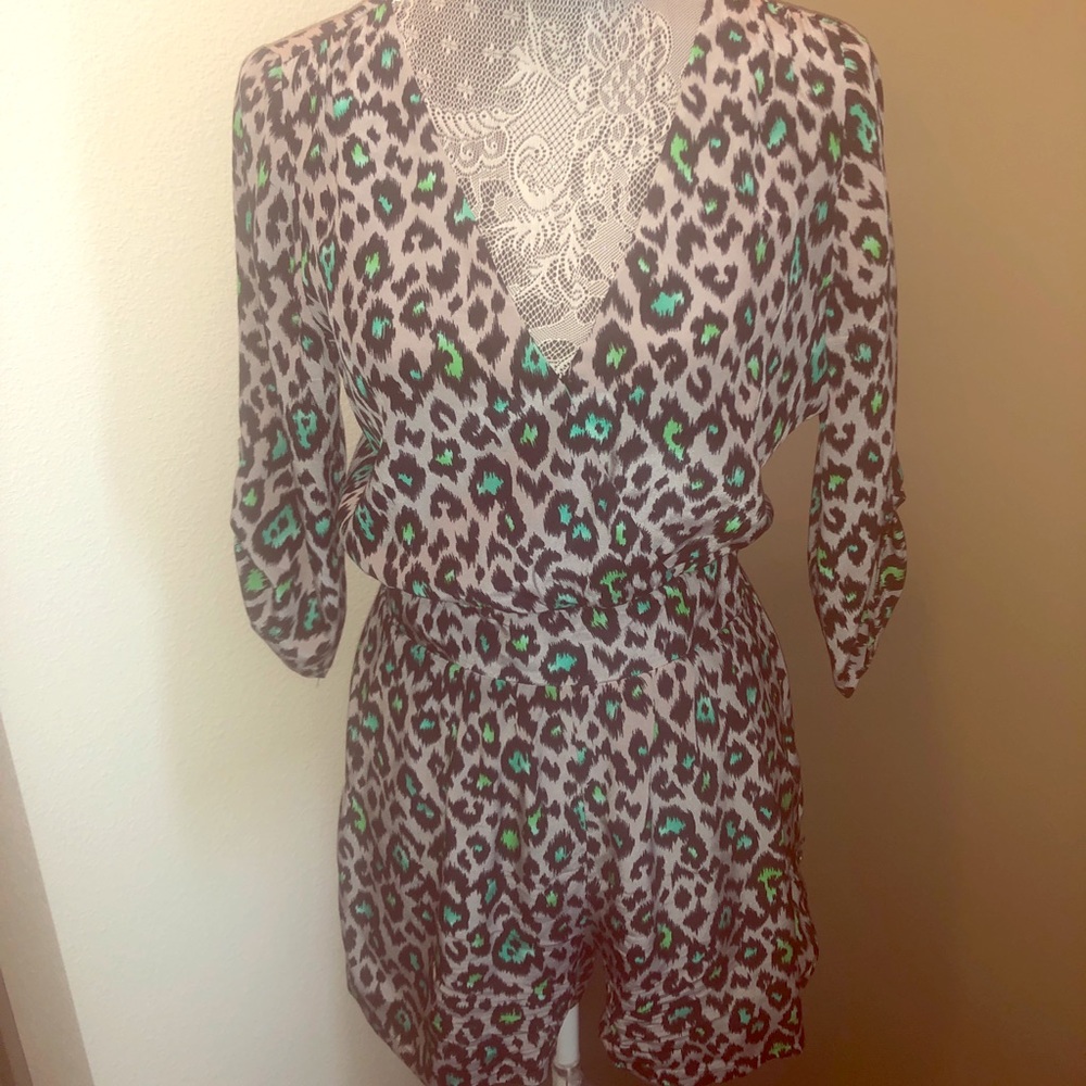 Leopard Romper (Green)